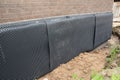 Damp proofing. Basement,foundation insulation details with waterproofing, Damp Proof Membranes Royalty Free Stock Photo