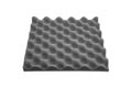 Dampening Acoustical Foam in Music Studio. Close up of Sound Absorbing Sponge in Recording Studio. Acoustic Foam Detail. Gray foam Royalty Free Stock Photo