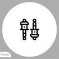 Damper vector icon sign symbol