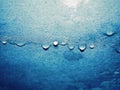 dampness moisture on ceiling with drops of water infiltration Royalty Free Stock Photo