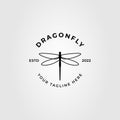 Damselfly or dragonfly or flying insect logo vector illustration design. dragonflies or damselflies symbol