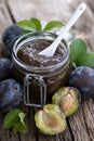 Damson jam Royalty Free Stock Photo