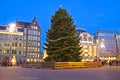 Damsquare in Amsterdam at christmas in Netherlands Royalty Free Stock Photo
