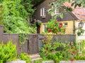 Damstredet, residential area of Oslo with old wooden houses. Landmark of Oslo, Norway capital Royalty Free Stock Photo