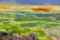 Danakil depression dallol volcano colorful acid sulfur lake Royalty Free Stock Photo