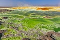 Danakil depression dallol volcano colorful acid sulfur lake Royalty Free Stock Photo