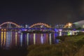 Dragon bridge cross Han river at Danang city in Vietnam Royalty Free Stock Photo