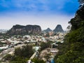 Danang Vietnam. View of Marble Montains of Tuy Son Montain Royalty Free Stock Photo