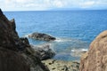 Danao beach resort rock formation and sea water