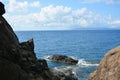Danao beach resort rock formation and sea water