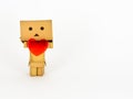 Danbo holding a heart Royalty Free Stock Photo