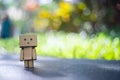 Danbo toy photographer with bokeh