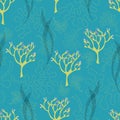 Dance Of The Algae, a vector pacific cyan seamless pattern background.