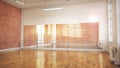 Dance or ballet studio interior. Royalty Free Stock Photo