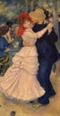 Dance at Bougival, Oil on Canvas