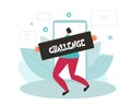 Dance challenge flat vector social media announce