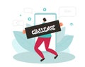 Dance challenge flat vector social media announce Royalty Free Stock Photo