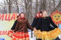 Dance ensemble at the Day of Shrovetide in Kanash, Chuvashia, Russia