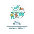Dance etiquette concept icon Royalty Free Stock Photo