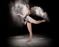 White powder girl dancer ballerina ballet Royalty Free Stock Photo