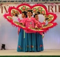 The dance of the fans - Korea. Royalty Free Stock Photo