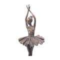 Dance girl silhouette isolated on white background. Ballet dancer, princess, ballerina