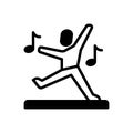 Black solid icon for Dance, dancing and music Royalty Free Stock Photo