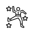 Black line icon for Dance, shindig and dancer