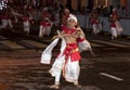 A Dance of Kothala performer parades through the streets of Kandy during the Esala Perahera in Sri Lanka.