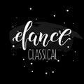 Classical Dance lettering illustration