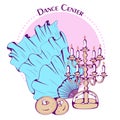 Dance line color belly dance accessories Royalty Free Stock Photo