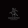 Dance Logo Abstrac with Modern Royalty Free Stock Photo