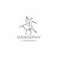 Dance Logo Abstrac with Modern Design Template