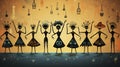 Dance Macabre: Whimsical Skeletons Grooving in Halloween Harmony.