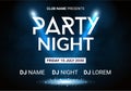 Dance music night poster background. Night club music concert DJ flyer vector design glow abstract banner event show Royalty Free Stock Photo