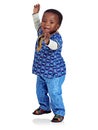 Dance the night away. Full body studio shot of an adorable african toddler dancing.