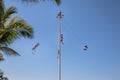 Dance of the Papantla Flyers Voladores de Papantla - Puerto Vallarta, Jalisco, Mexico Royalty Free Stock Photo