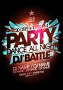 Dance party design, dj battle. Royalty Free Stock Photo