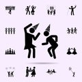 dance at party icon. Party icons universal set for web and mobile