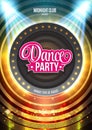 Dance Party Night Poster Background Template - Vector Illustration Royalty Free Stock Photo