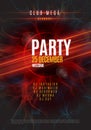 Dance Party Poster Background Template - Vector Illustration Royalty Free Stock Photo