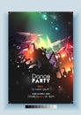 Dance Party Poster Template - Vector Illustration Royalty Free Stock Photo