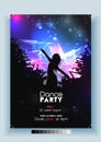 Dance Party Poster Template - Vector Illustration Royalty Free Stock Photo