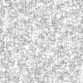 Dance party seamless pattern