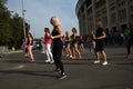 Dance performance in Luzhniki. Moscow City Day 871st anniversary celebration