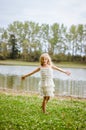 Dance by the river in summer time Royalty Free Stock Photo