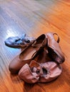 Tap shoes and ballet slippers Royalty Free Stock Photo