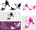 Dance shoes. Elements for design