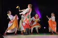 Dance show with Russian folk costumes