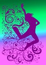 Dance silhouette Royalty Free Stock Photo